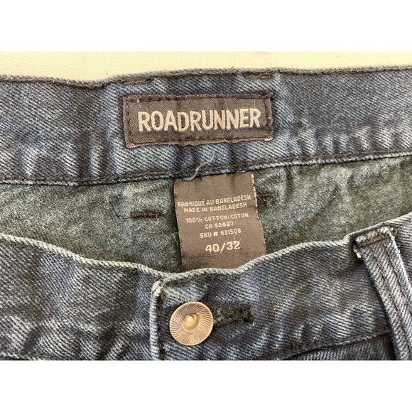 Roadrunner Men's Tapered Blue Jeans Size 40 X 32 Cotton High Rise Denim - Picture 2 of 3